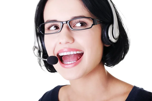 Medewerker van aantrekkelijke customer support — Stockfoto