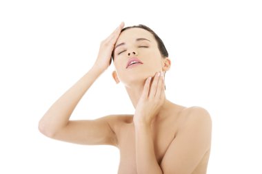 seksi üstsüz kadın