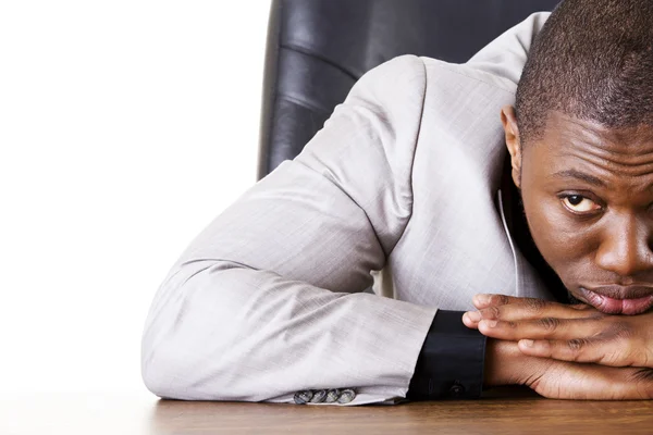 Droevig, moe of depressief zakenman — Stockfoto