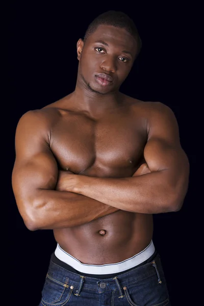 Muscular black man Royalty Free Stock Images