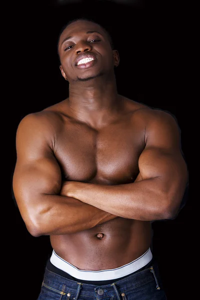 Muscular black man Stock Picture