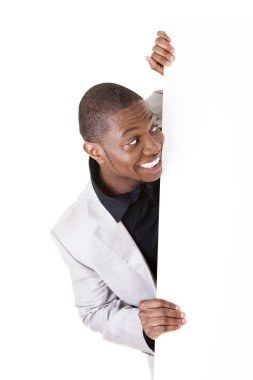 işadamı gösteren boş reklam