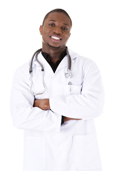 Handsome african american medical doctor