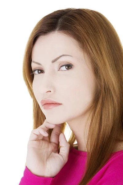 Portrait of a thinking woman — Stock Photo, Image