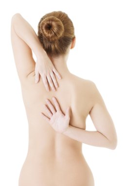 kadın onu geri ağrı.