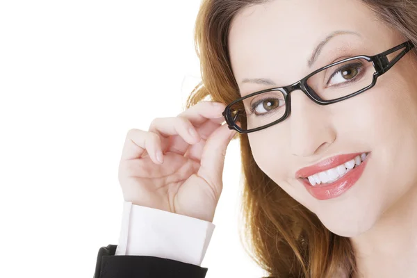 Feliz retrato de mujer de negocios — Foto de Stock