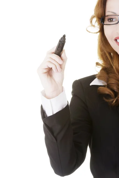 Businesswoman with a marker — Stock Photo, Image