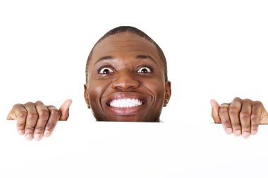 işadamı gösteren boş reklam