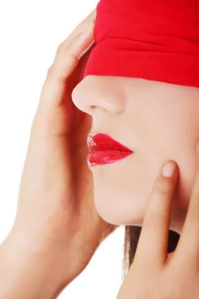 Sensual blindfold woman — Stock Photo, Image