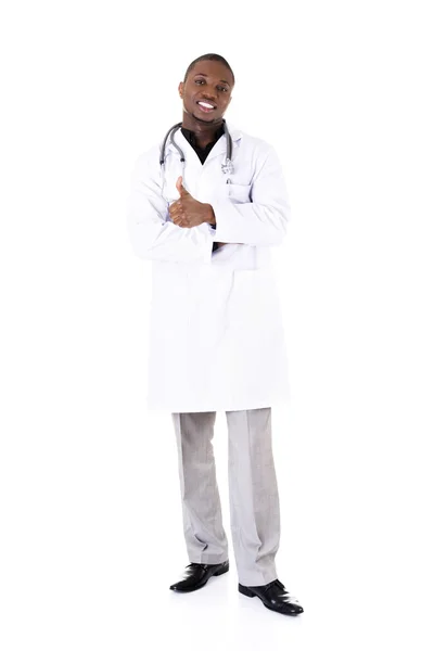 Bonito médico afro-americano — Fotografia de Stock