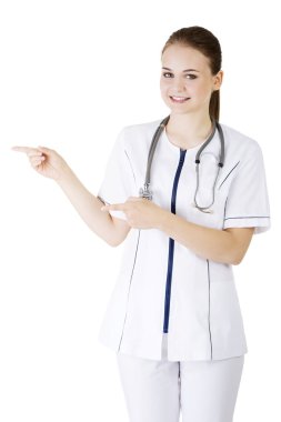 sunulması ve kopya alanı gösterilen tıp doktoru kadını