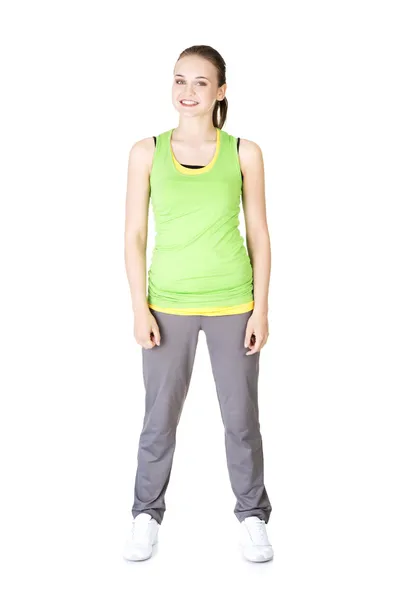 Happy active woman in sports clothes — Stock Photo, Image