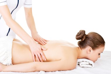 preaty genç kadın beeing Spa salonda masaj rahatlatıcı