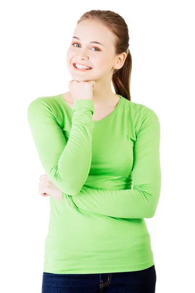 Portrait of a young caucasian teen girl. — Stock Photo, Image