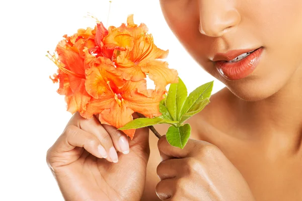 Portrait of beautiful young exotic woman — Stock Photo, Image