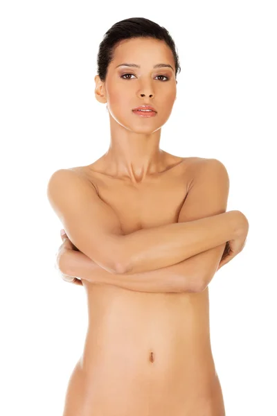 Vacker fit topless kvinna — Stockfoto