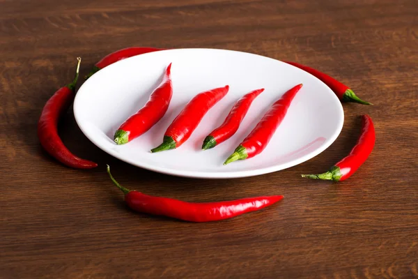 Paires de piments rouges chauds — Photo