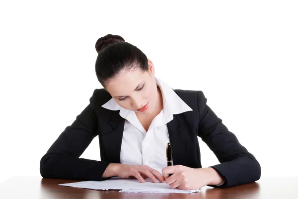 Hermosa atractiva mujer de negocios abogado corporativo . — Foto de Stock