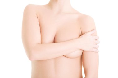 mooie fit topless vrouw