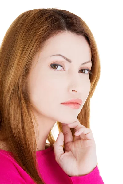 Retrato de uma mulher pensante — Fotografia de Stock