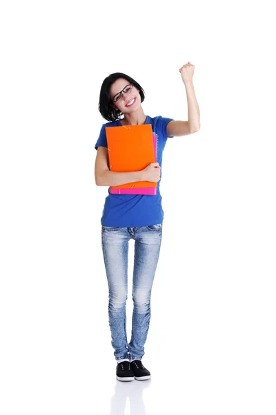 Happy student woman — Stock Photo, Image
