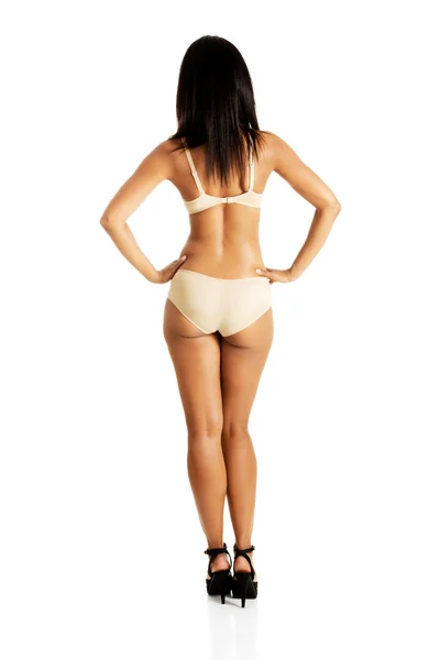 Perfekt kvinnas kropp i underkläder. — Stockfoto