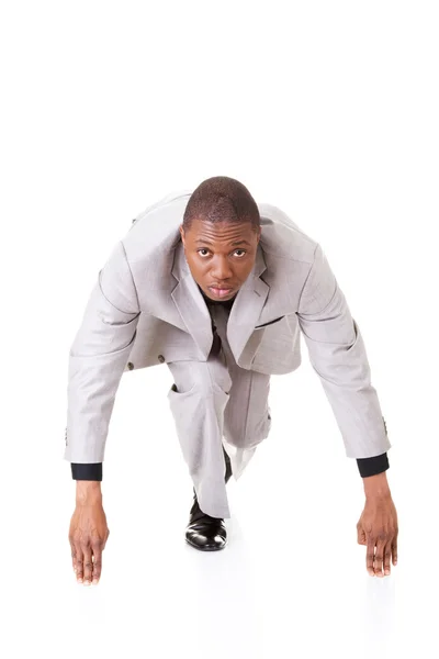 Bonito homem de negócios pronto para começar . — Fotografia de Stock