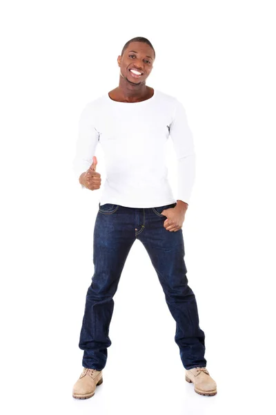 Young handsome showing OK. — Stock Photo, Image