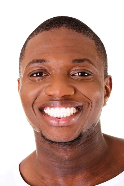 Young handsome male's face smiling. — Stock Photo, Image