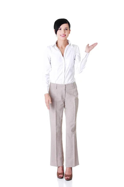Attractive young businesswoman. Vertical. — Stock Photo, Image