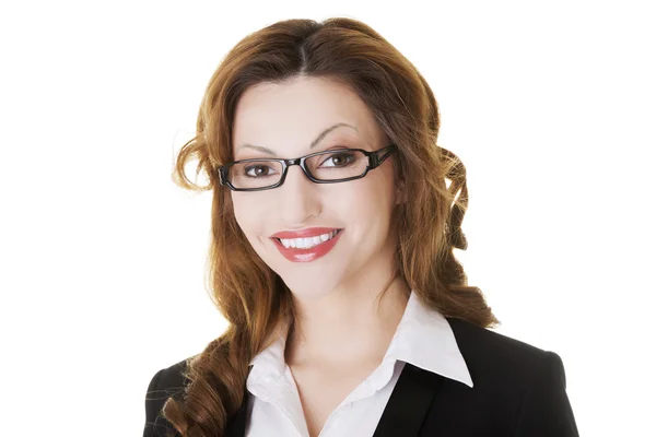 Portrait of attractive business woman in eye glasses. — Stock Photo, Image