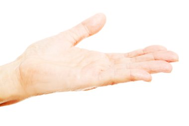 kopya yer tutan kadının palm.