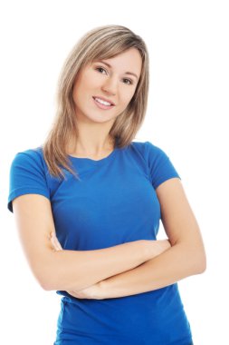 Retrato de joven mujer casual.