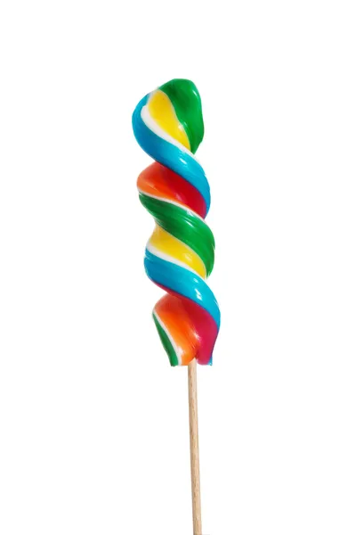 En langsgående og fargerik lollipop . – stockfoto