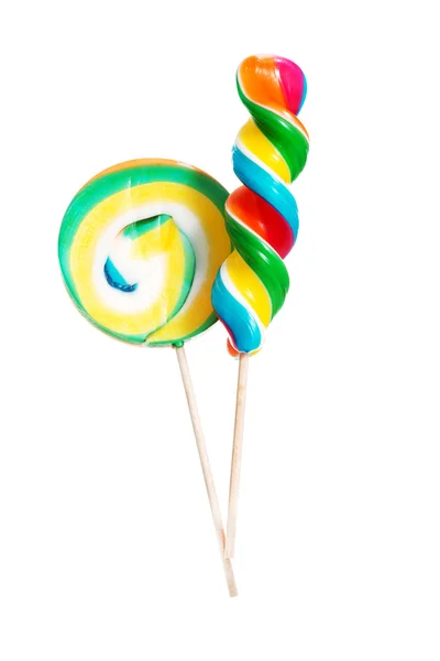 Two lollipops over white background. — Stock Photo, Image