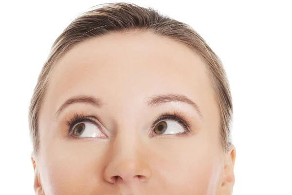 Cara de mulher, corte a composição . — Fotografia de Stock