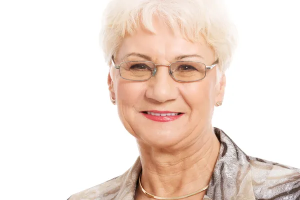 Retrato de una anciana con gafas . —  Fotos de Stock