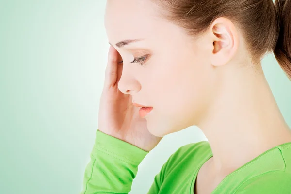 Jonge mooie vrouw in depressie — Stockfoto