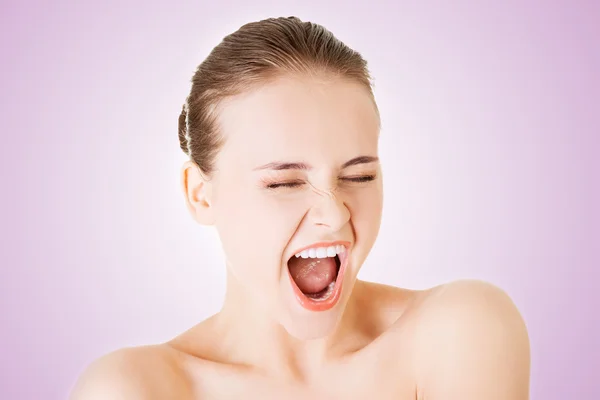 Screaming woman — Stock Photo, Image