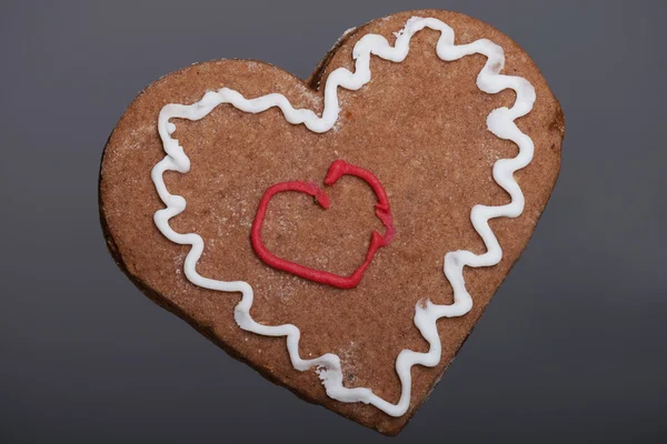 Μελόπιτα cookie καρδιά Χριστούγεννα. — Φωτογραφία Αρχείου