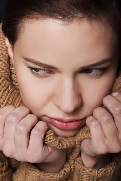 Young woman is having depression. — Stock Photo, Image