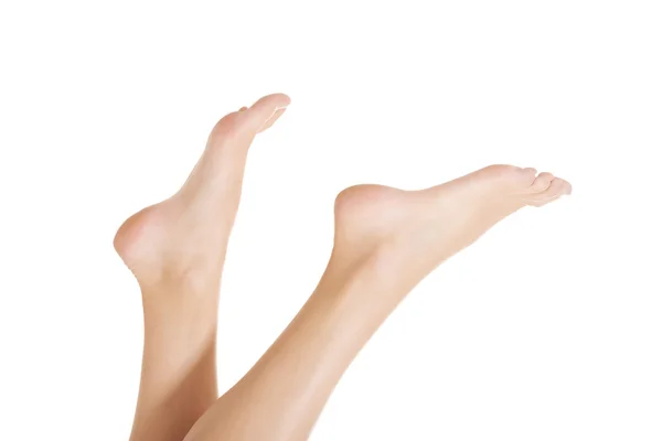 Beautiful smooth, shaved legs and feet. — Stock Photo, Image