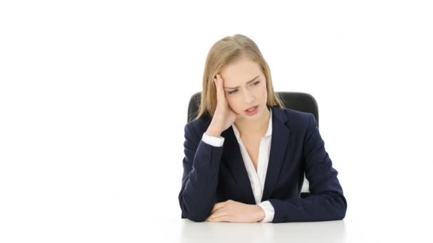 Mulher de negócios infeliz — Vídeo de Stock