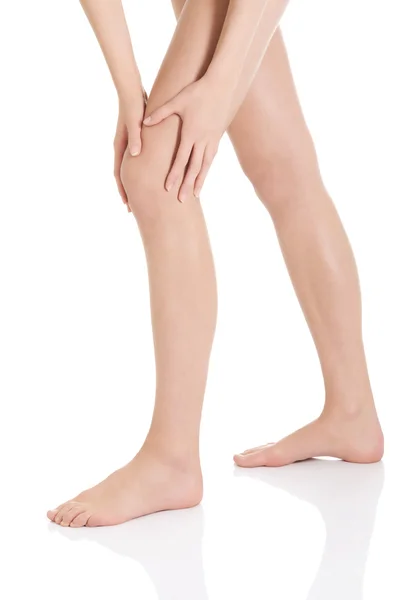 Beautiful shaved woman's legs. — Stock Photo, Image