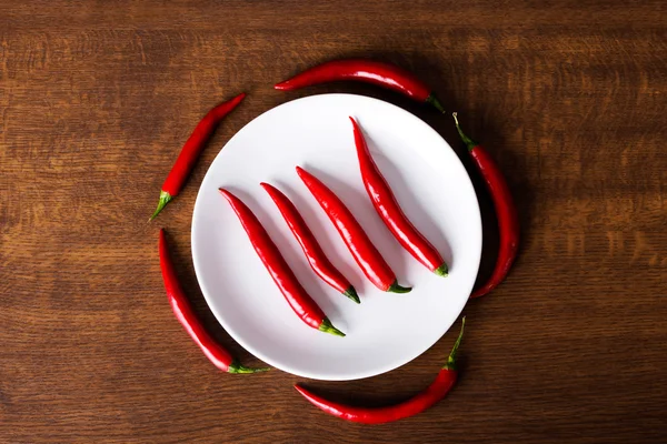 Composition of chili peppers — Stock Photo, Image