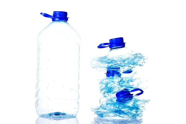 Bottiglie di plastica preparate per il riciclaggio . — Foto Stock