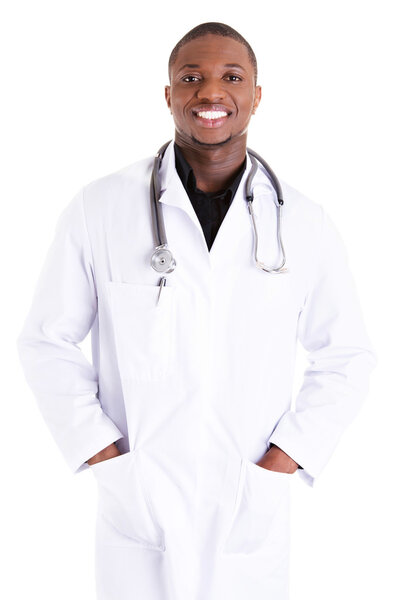 Handsome african american medical doctor