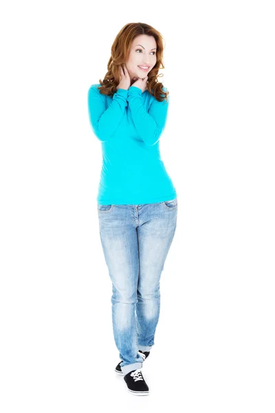 Gelukkig aantrekkelijke vrouw. — Stockfoto