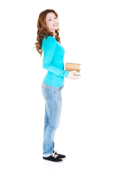 Attractive adult woman with book — Stock Photo, Image