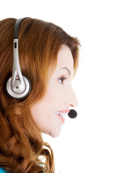 Attractive adult woman with headphones — Stock Photo, Image